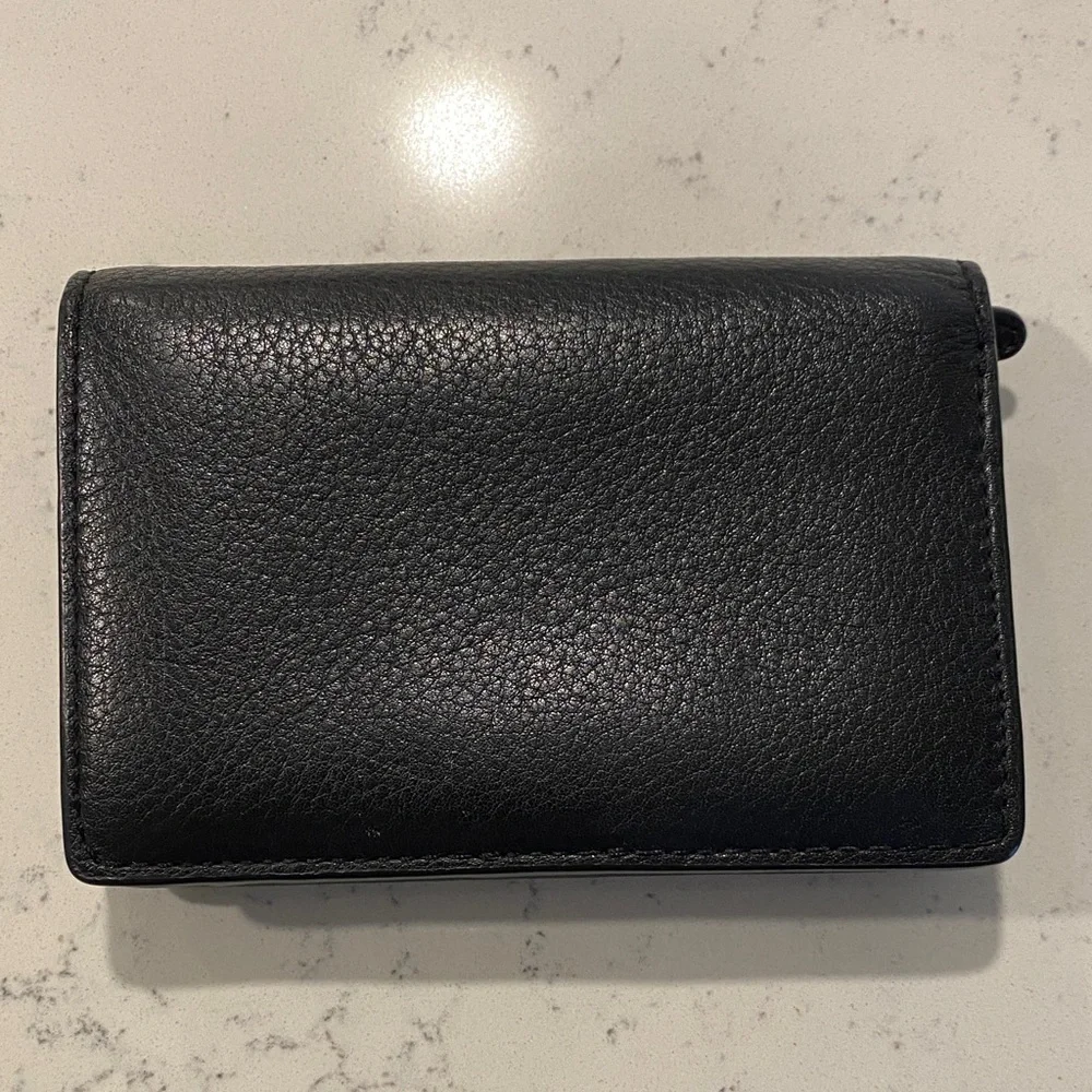 Michael Kors Black Leather Wallet with Gold Plate - Picture 3 of 7